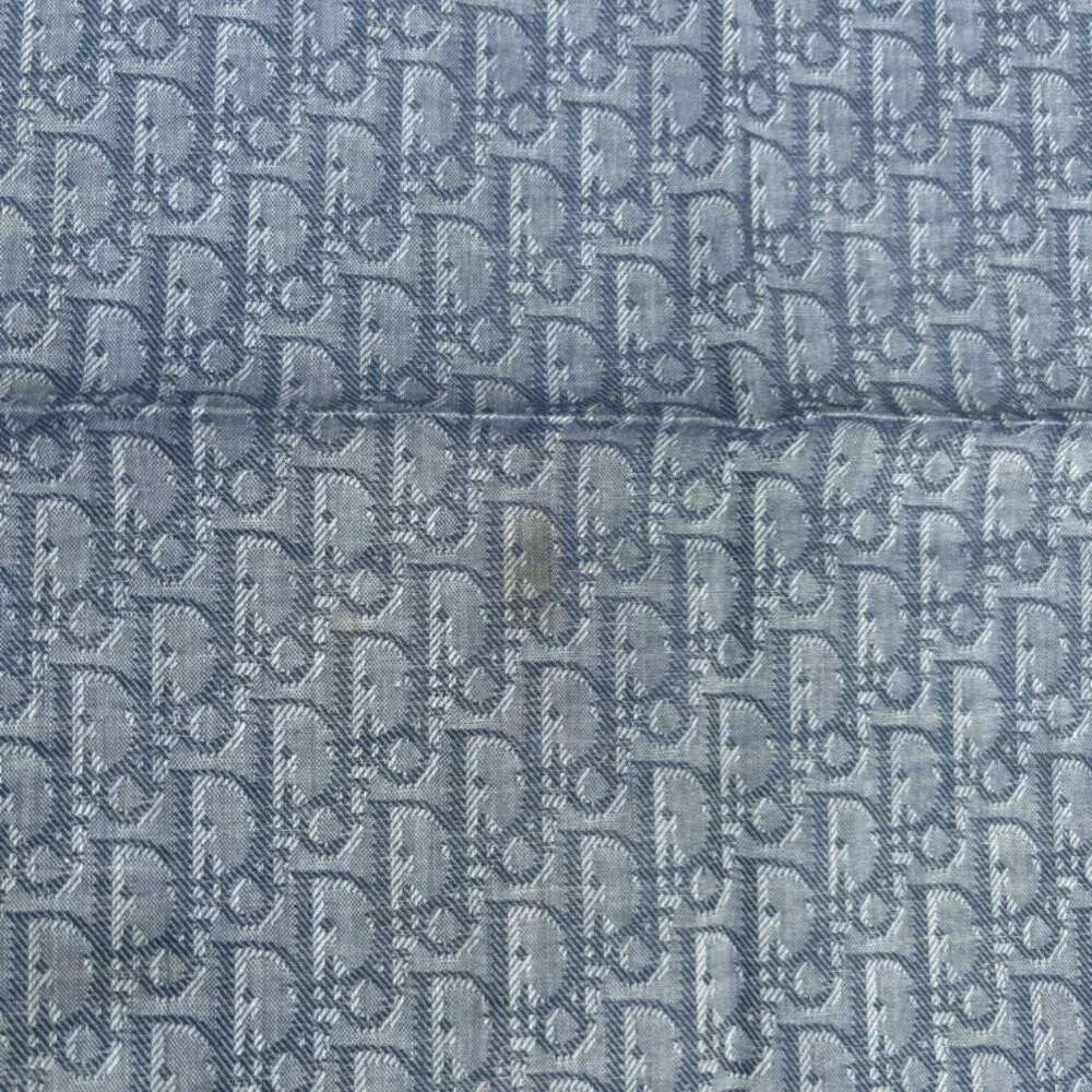 Vintage Christian Dior Blue Monogram Handkerchief